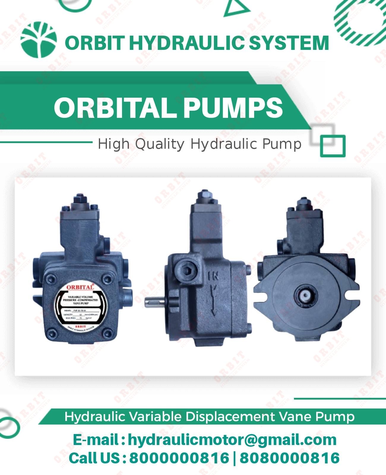PVF PVDF VP5F Anson Make Hydraulic Pump Manufacturers in India PVF-15-35-10S Anson Hydraulic Variable Vane Pump